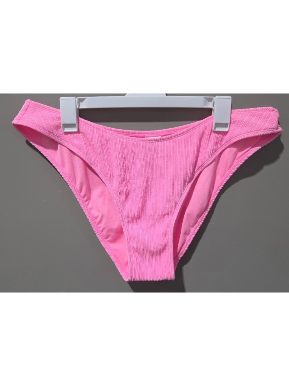 Wild Fable Pink Plisse Textured Low Rise & High Leg Bikini Swim Bottom - XL 16